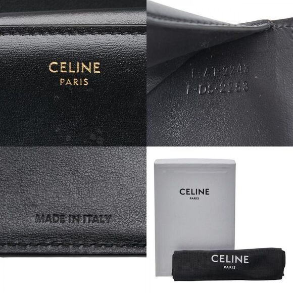 Celine Triomphe Black Leather Women's Celine - Picture 10 of 10